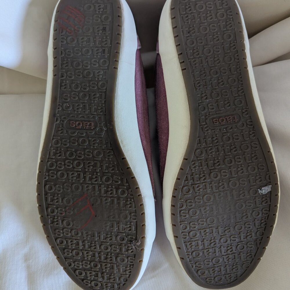 TAOS WOMENS STAR CANVAS LACE-UP - MAUVE PURPLE - SZ 10 - Picture 8 of 8